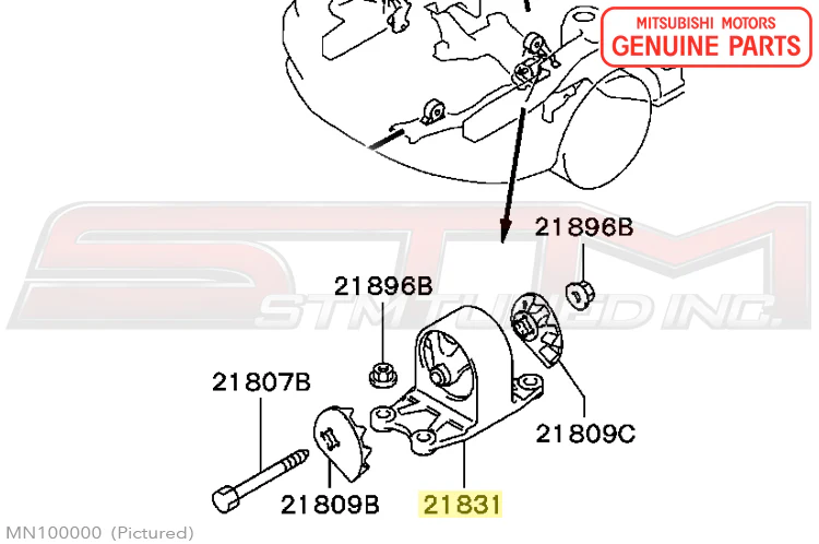 Mitsubishi Motor Mount - Evo 8/9 (6-Speed Transmission) - Image 5