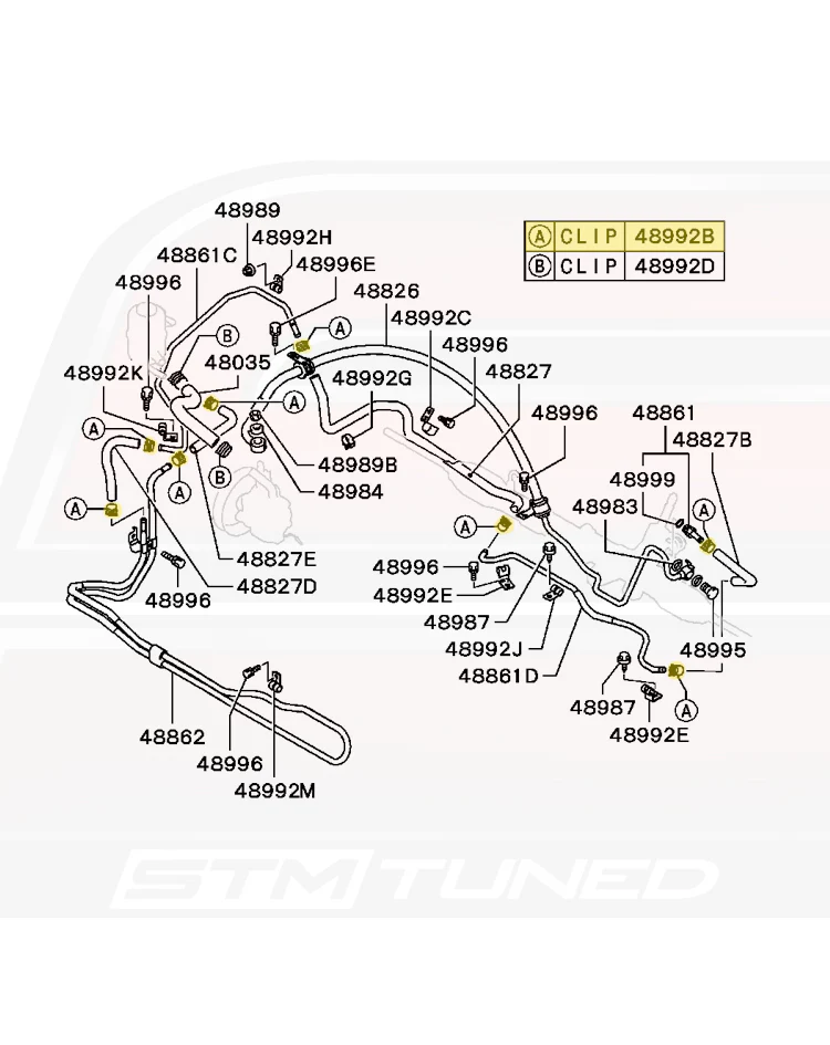 Mitsubishi OEM Power Steering Line Hose Clamp for Evo 7/8/9 (MR133826) - Image 4