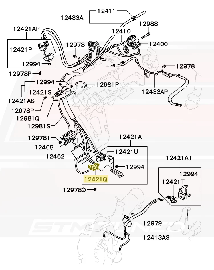 Mitsubishi OEM Emission Valve Solenoid for Evo 7/8/9 (MR204853) - Image 4