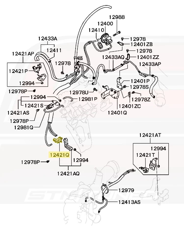 Mitsubishi OEM Emission Valve Solenoid for Evo 7/8/9 (MR204853) - Image 5