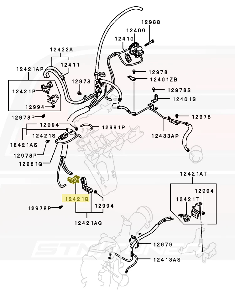 Mitsubishi OEM Emission Valve Solenoid for Evo 7/8/9 (MR204853) - Image 6