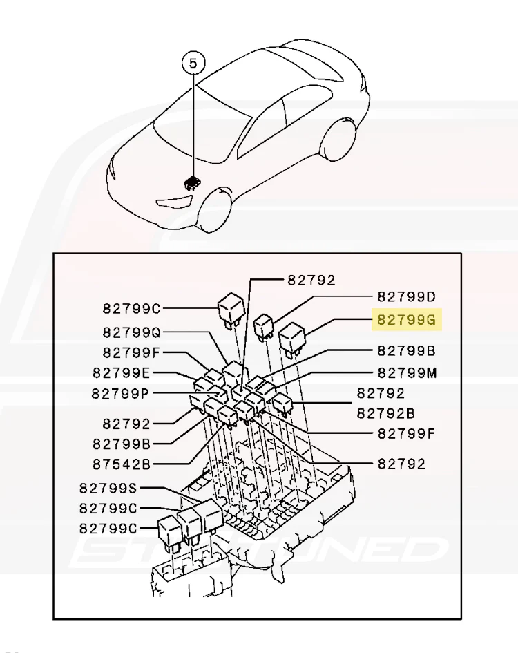Mitsubishi OEM Relay for Evo X (MR400709) - Image 4