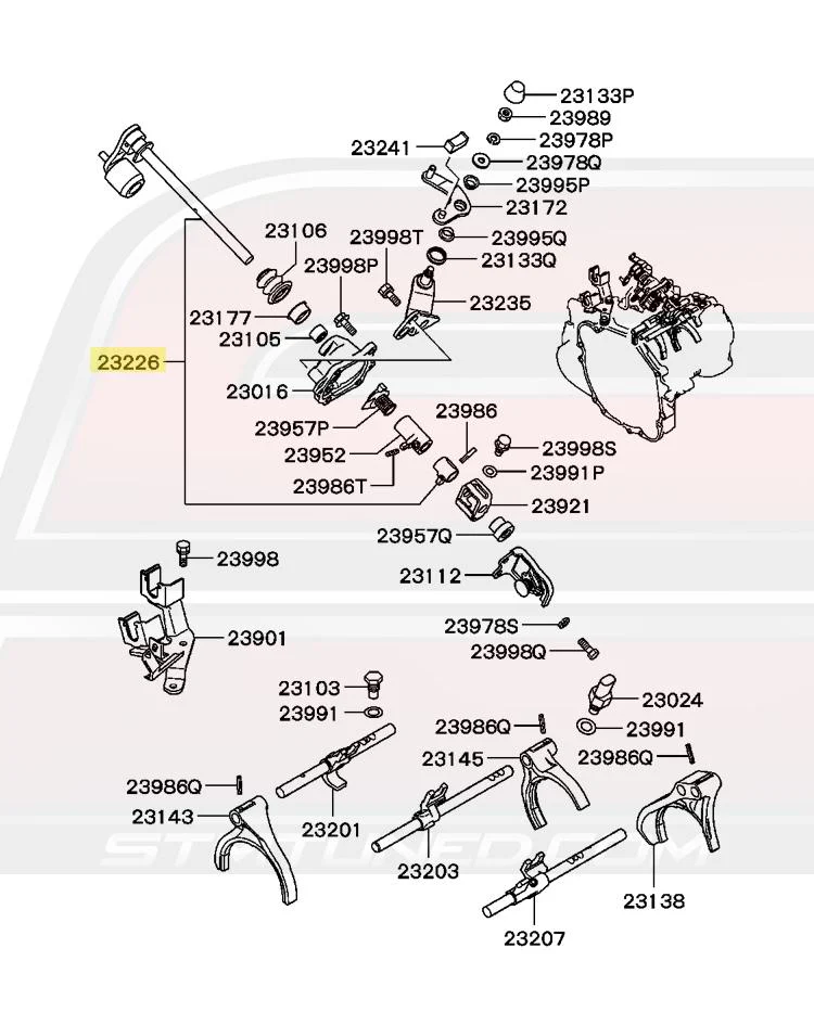 Mitsubishi OEM Gearshift Shaft for 5-Speed Evo 8/9 (MR410806) - Image 7