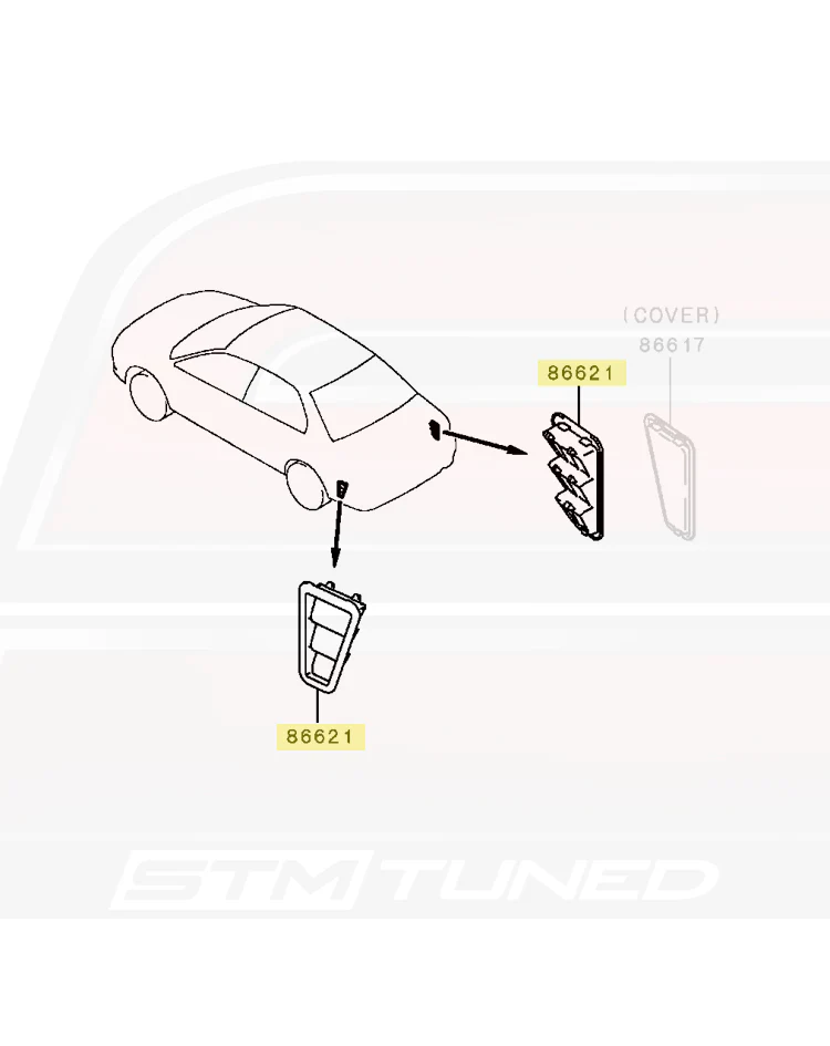 Mitsubishi OEM HVAC Rear Vent Duct for Evo 7/8/9 (MR460484) - Image 4