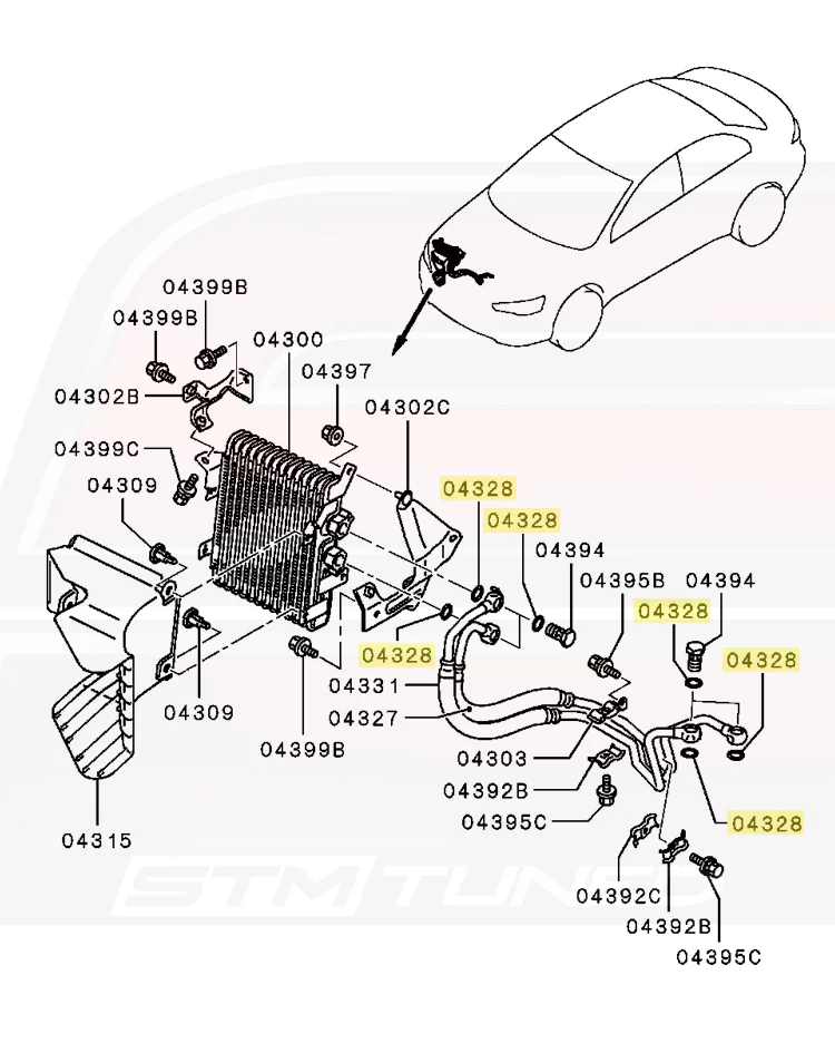 Mitsubishi OEM Engine Oil Cooler Line Seal for Evo 7/8/9/X (MR464563) - Image 4