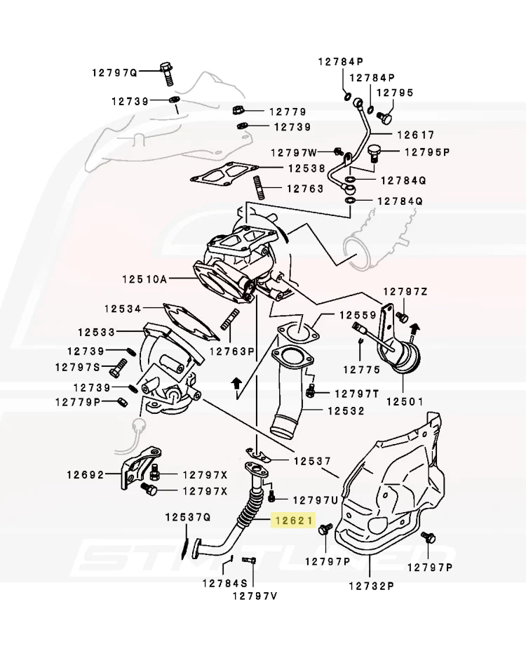 Mitsubishi OEM Oil Return Line (Turbo to Oil Pan) for Evo 5-8 (MR464925) - Image 4