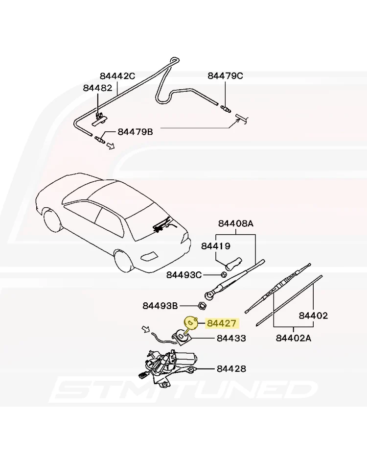 Mitsubishi OEM Rear Window Washer Nozzle for Evo 7/8/9 (MR522087) - Image 4