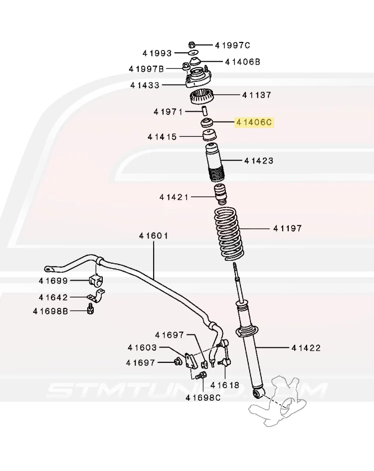 Mitsubishi OEM Rear Suspension Coil Bushing for Evo X (MR554370) - Image 5