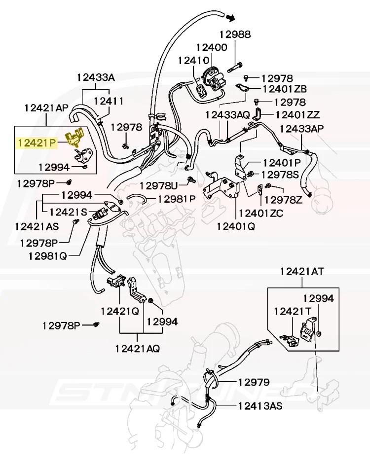Mitsubishi OEM Emission Valve Solenoid for Evo 8/9 (MR560952) - Image 3