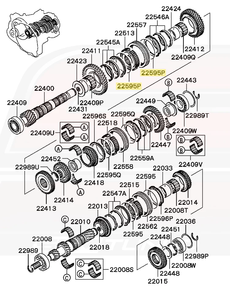 Mitsubishi OEM Synchro Key Spring for 5-Speed Evo 7/8/9 (MR581387) - Image 3