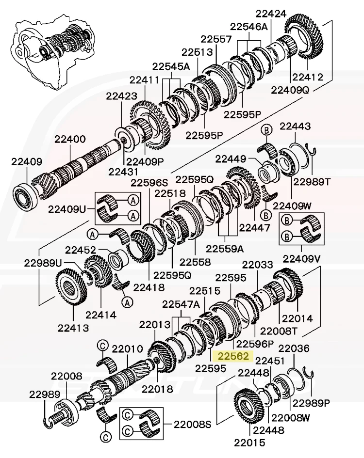 Mitsubishi OEM 3rd/4th Synchro Sleeve for 5-Speed Evo 8/9 (MR581388) - Image 5
