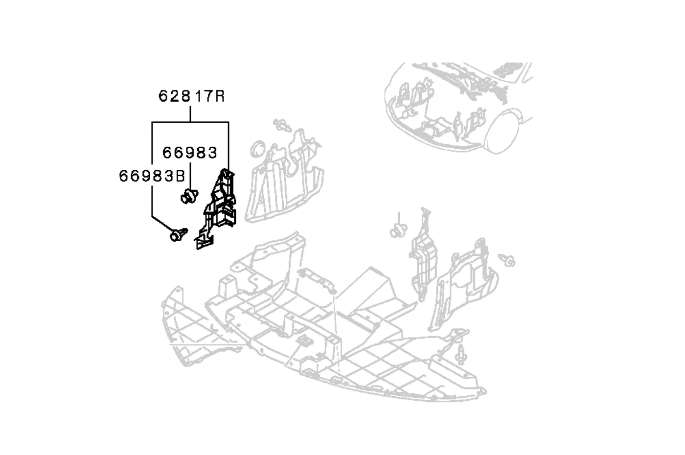 Mitsubishi OEM Engine Splash Shield for Evo 7/8/9 (MR960364)