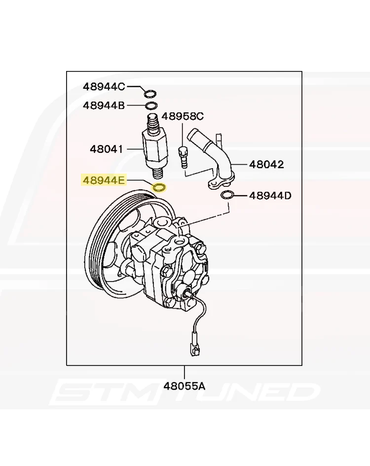 Mitsubishi OEM Power Steering Pump Washer for Evo 7/8/9 (MR961068) - Image 3