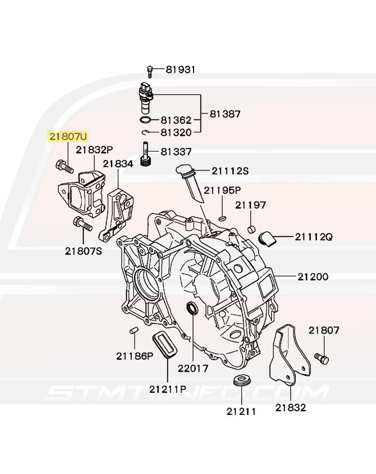 Mitsubishi OEM Transmission Bracket Bolt for Evo 8/9 (MR980118) - Image 5