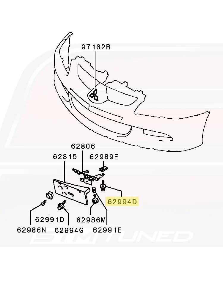 Mitsubishi OEM Mounting Bolt M6x16 for DSM Evo (MS240121) - Image 5