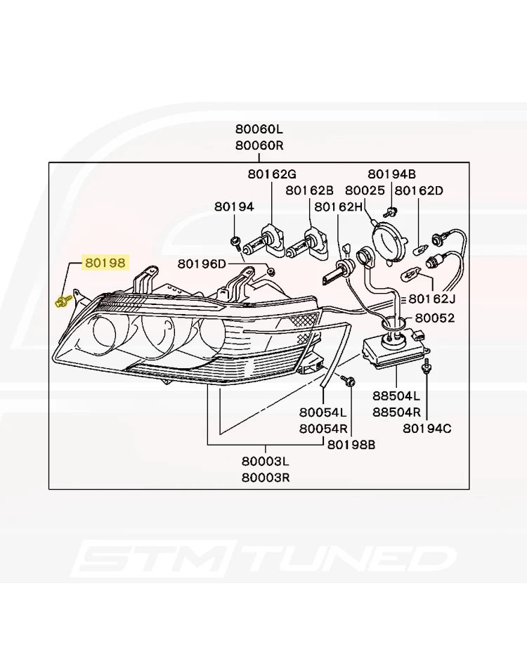 Mitsubishi OEM Mounting Bolt M6x16 for DSM Evo (MS240121) - Image 7