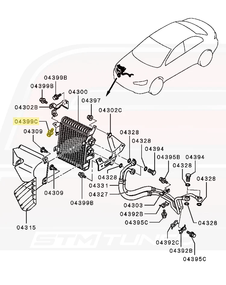 Mitsubishi OEM Bolt for Evo X IC Piping / Oil Cooler (MS240148) - Image 3