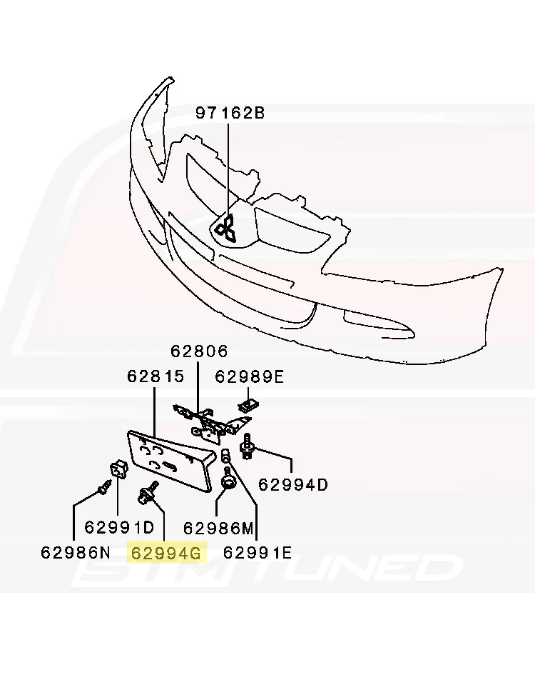 Mitsubishi OEM Front License Plate Bracket Bolt for Evo 8 (MS240581) - Image 4