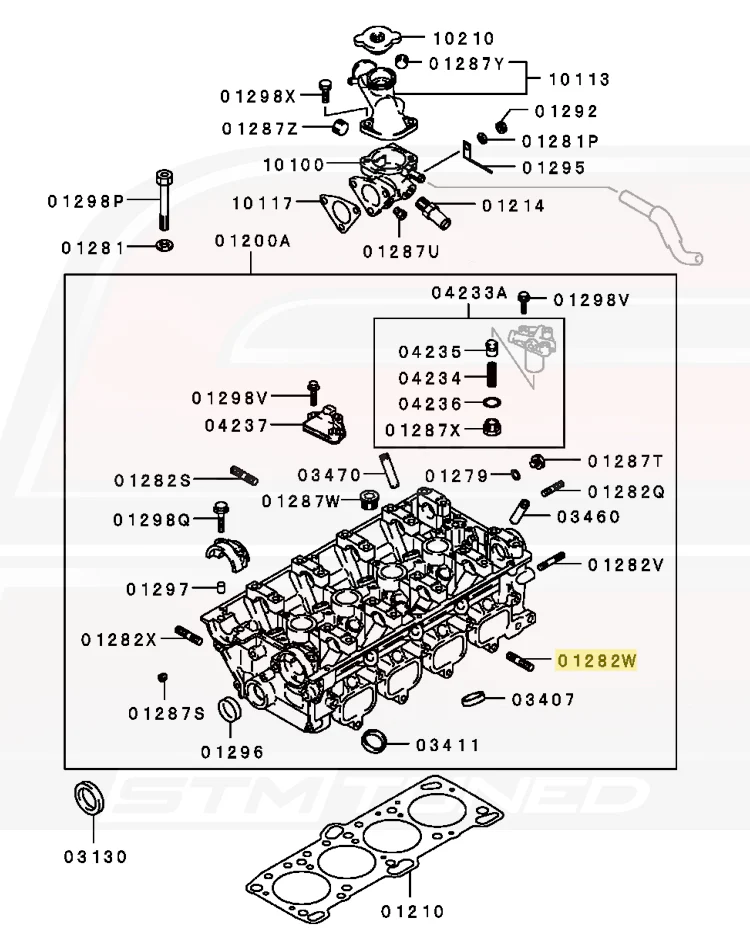 Mitsubishi OEM Intake Manifold Stud for 4G63 Evo DSM (MS401452) - Image 2