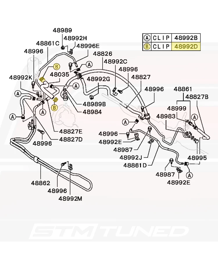 Mitsubishi OEM Clamp for Evo 8/9 AYC and Power Steering (MS660171) - Image 5