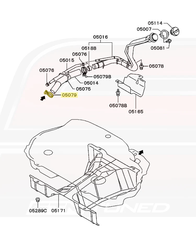 Mitsubishi OEM Fuel Filler Neck Clamp 45mm for Evo 7/8/9/X (MS660271) - Image 4