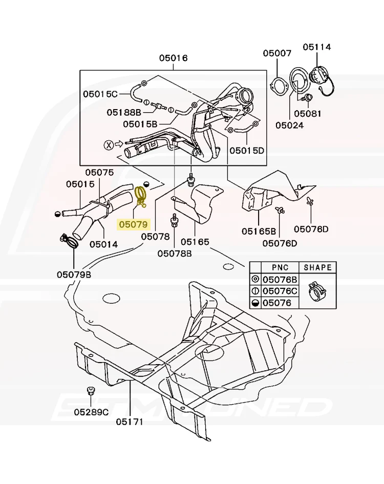 Mitsubishi OEM Fuel Filler Neck Clamp 45mm for Evo 7/8/9/X (MS660271) - Image 5