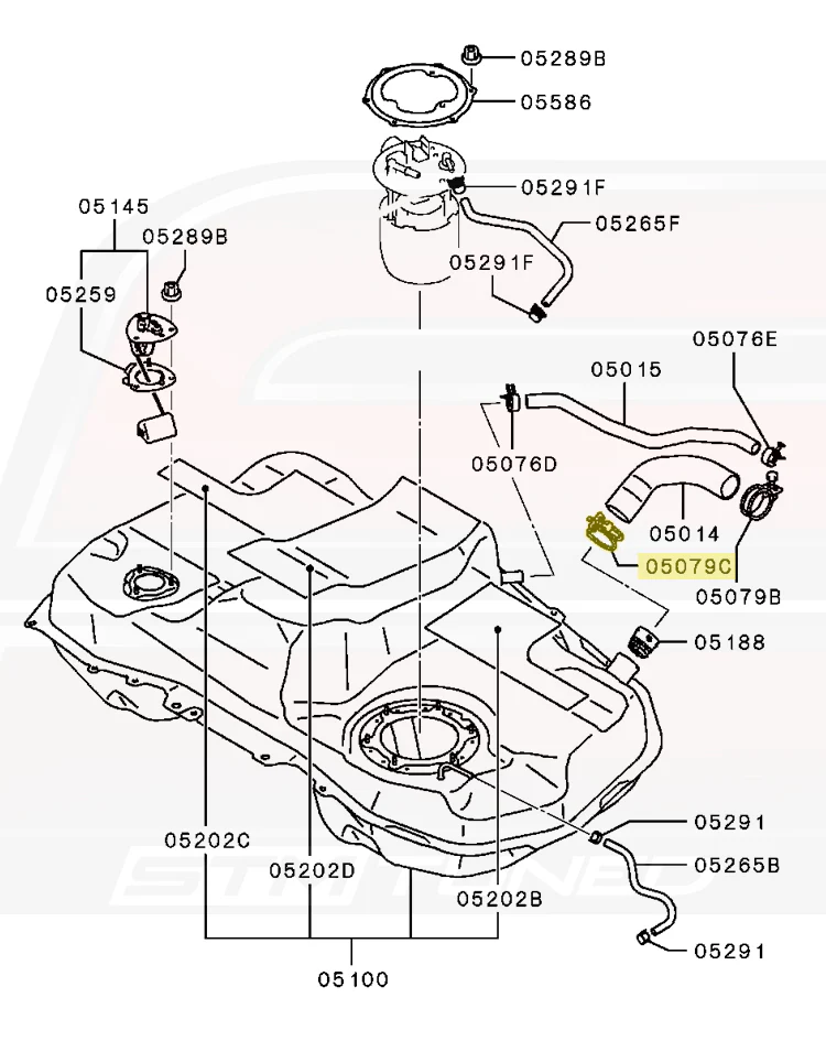 Mitsubishi OEM Fuel Filler Neck Clamp 48mm for Evo 8/9/X (MS660272) - Image 4
