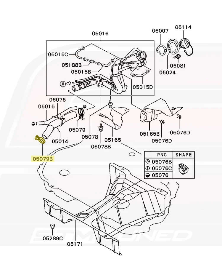 Mitsubishi OEM Fuel Filler Neck Clamp 48mm for Evo 8/9/X (MS660272) - Image 5