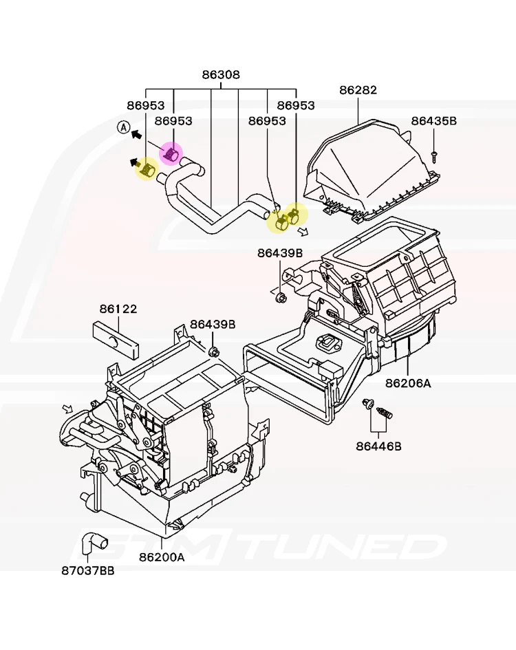 Mitsubishi OEM Heater Hose Clamp for Evo 7/8/9 (MU000619) - Image 4
