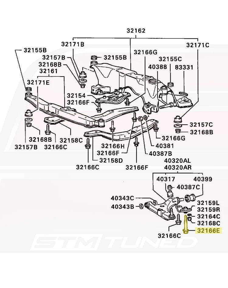 Mitsubishi OEM Front Suspension Arm Bolt for 1G/2G DSM (MU140027) - Image 3