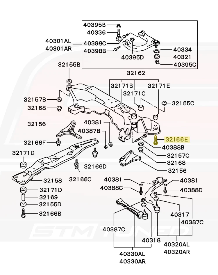 Mitsubishi OEM Front Suspension Arm Bolt for 1G/2G DSM (MU140027) - Image 4