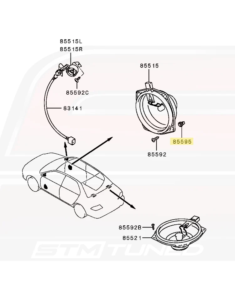 Mitsubishi OEM Speaker/Mirror Grommet (MU480032) - Image 6