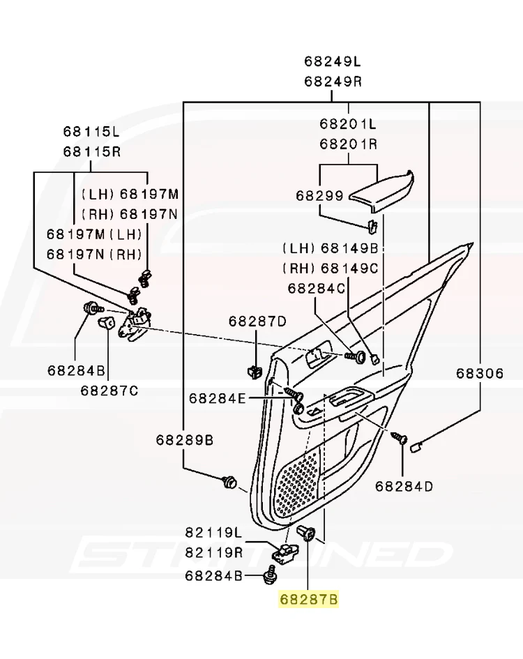 Mitsubishi OEM Speaker/Mirror Grommet (MU480032) - Image 8