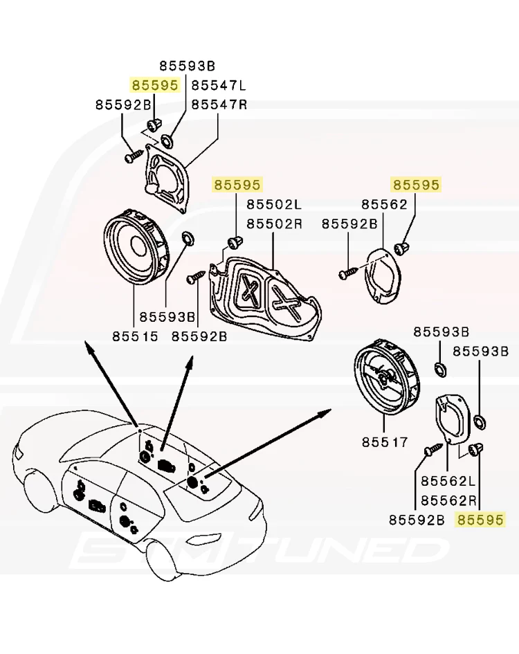 Mitsubishi OEM Speaker/Mirror Grommet (MU480032) - Image 9