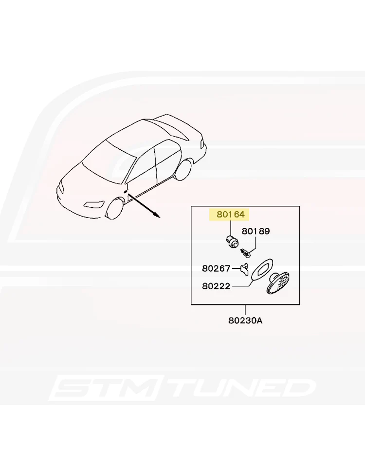Mitsubishi OEM Bulb Socket for Evo 7/8/9/X (MU805818) - Image 5