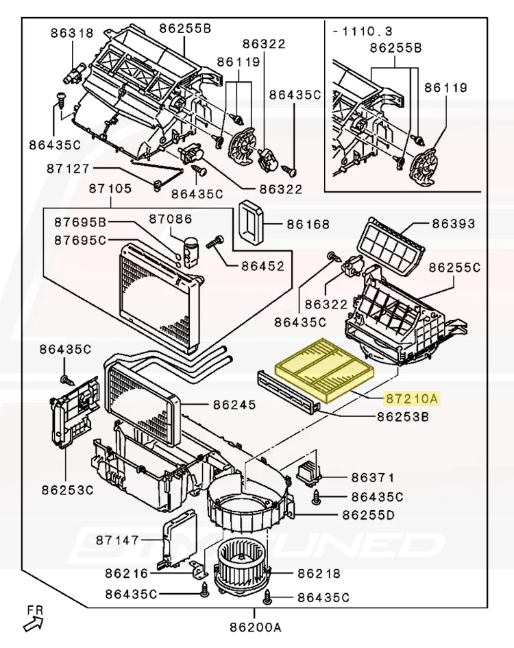Mitsubishi OEM In Cabin Charcoal Filter for Evo X (MZ691044) - Image 4