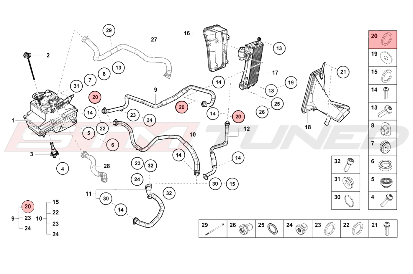 Audi OEM Oil Cooler Oring 26mm for R8 Huracan Gallardo (N90958101) - Image 4