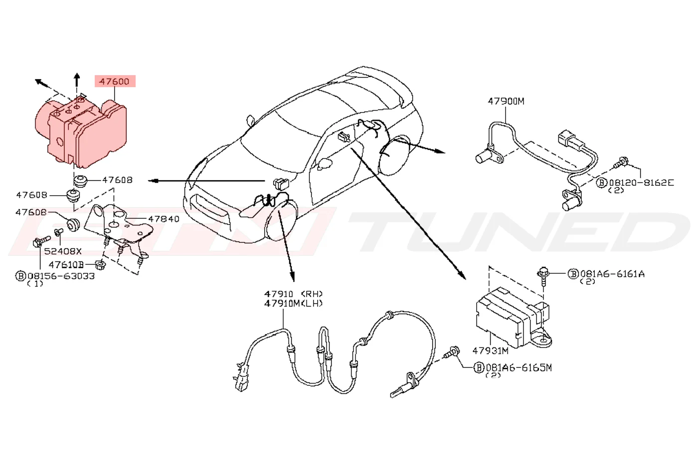 Nissan OEM ABS Brake Actuator Module for 09-11 R35 GTR (47660-JF04A) - Image 2