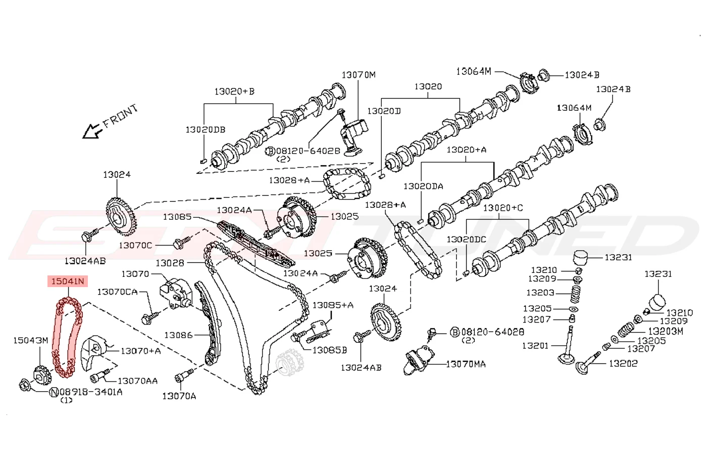 Nissan OEM Oil Pump Chain for R35 GTR (15041-JF00A) - Image 3