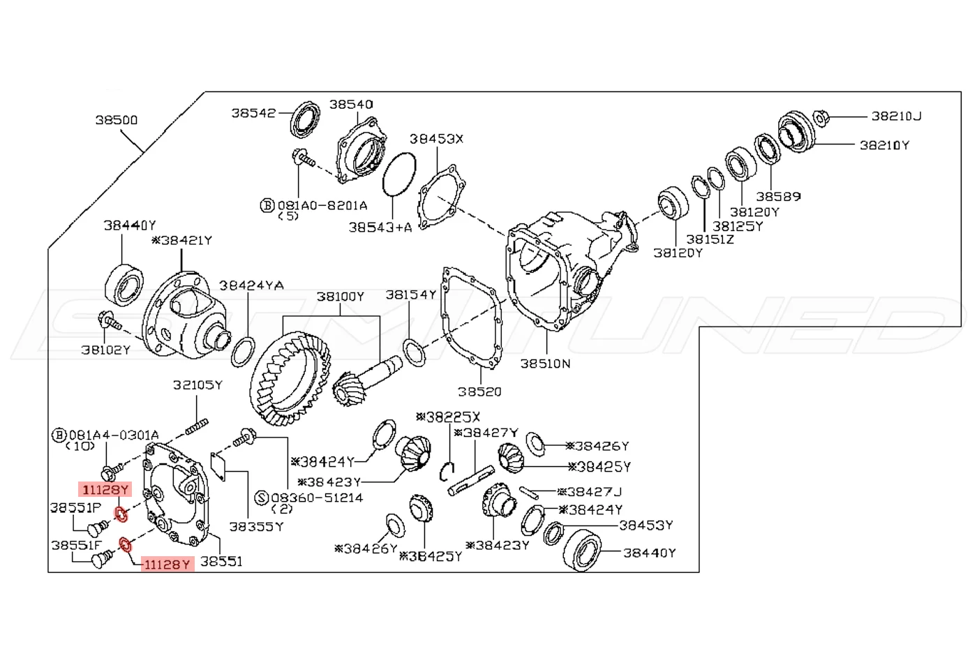 Nissan OEM Diff/Trans Plug Gasket for R35 GTR (11026-4N200) - Image 3