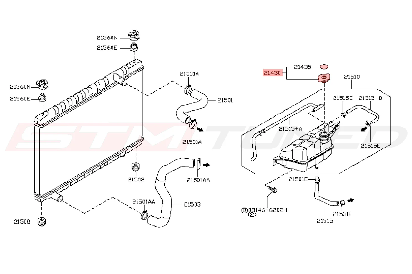 Nissan OEM Radiator Overflow Cap for R35 GTR (21430-C991A) - Image 3