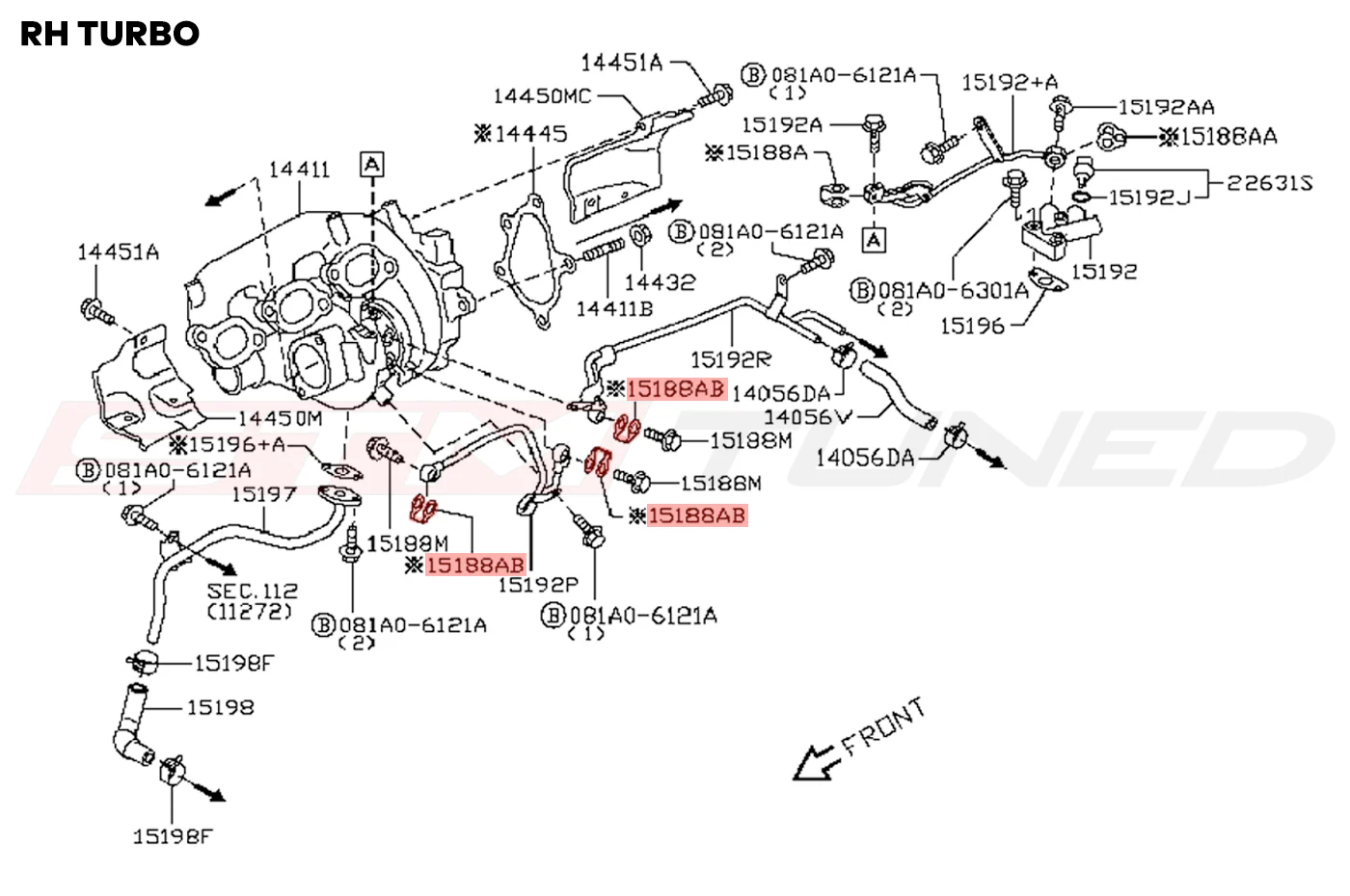 Nissan OEM Turbo Water Line Eyebolt Gasket for R35 GTR 300ZX (15189-40P00) - Image 4