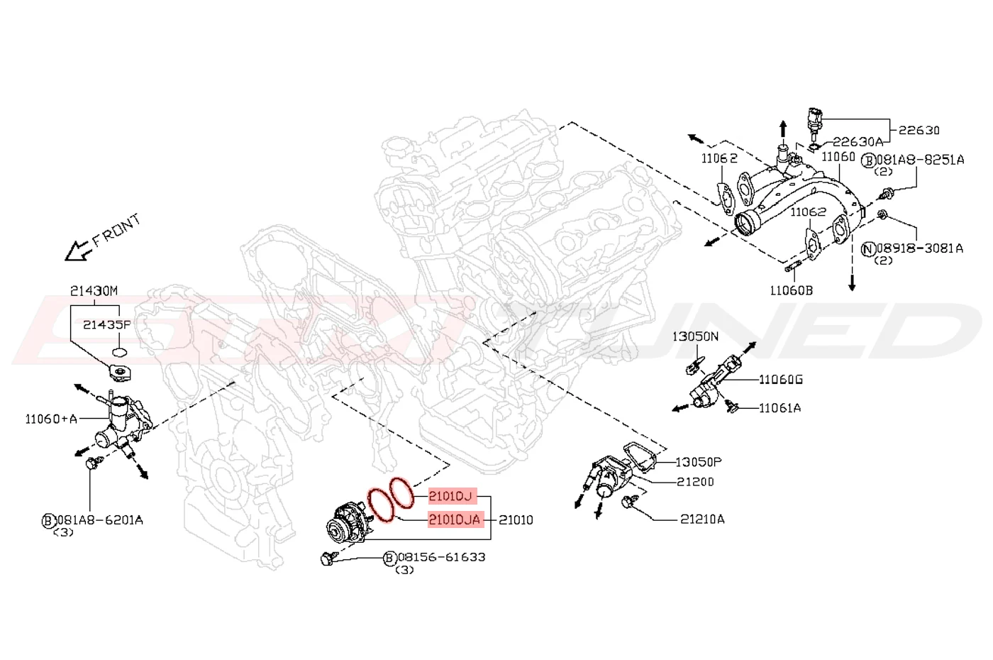Nissan OEM Water Pump Oring for R35 GTR - Image 3