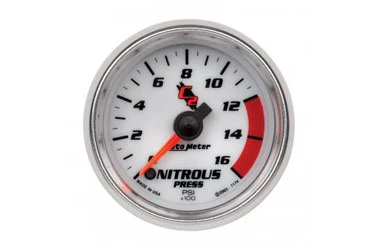 Nitrous Pressure: 0-1600 PSI - C2 Stepper Motor Gauge (2 1/16")