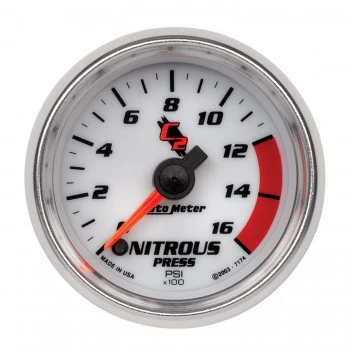 Nitrous Pressure: 0-1600 PSI - C2 Stepper Motor Gauge (2 1/16") - Image 2