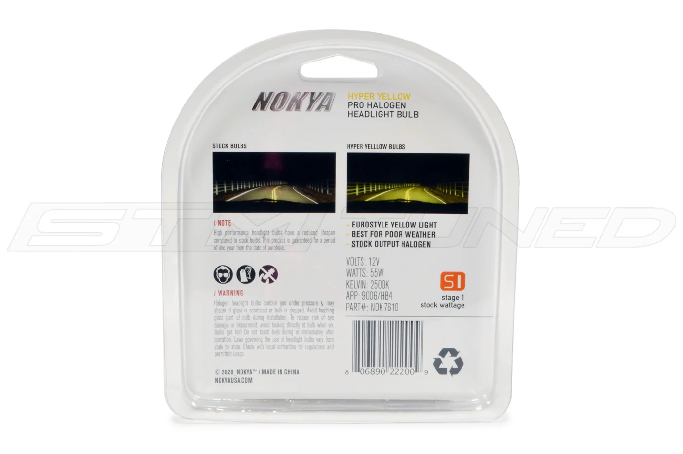 Nokya Yellow HB4 Fog Lights for JDM Evo 9 MR Housings (7610) - Image 4