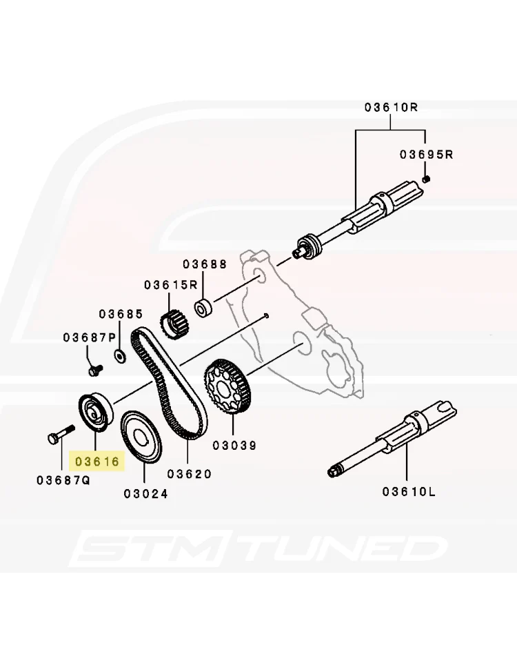 Mitsubishi OEM Balance Shaft Pulley for 1G DSM (MD115976) - Image 3