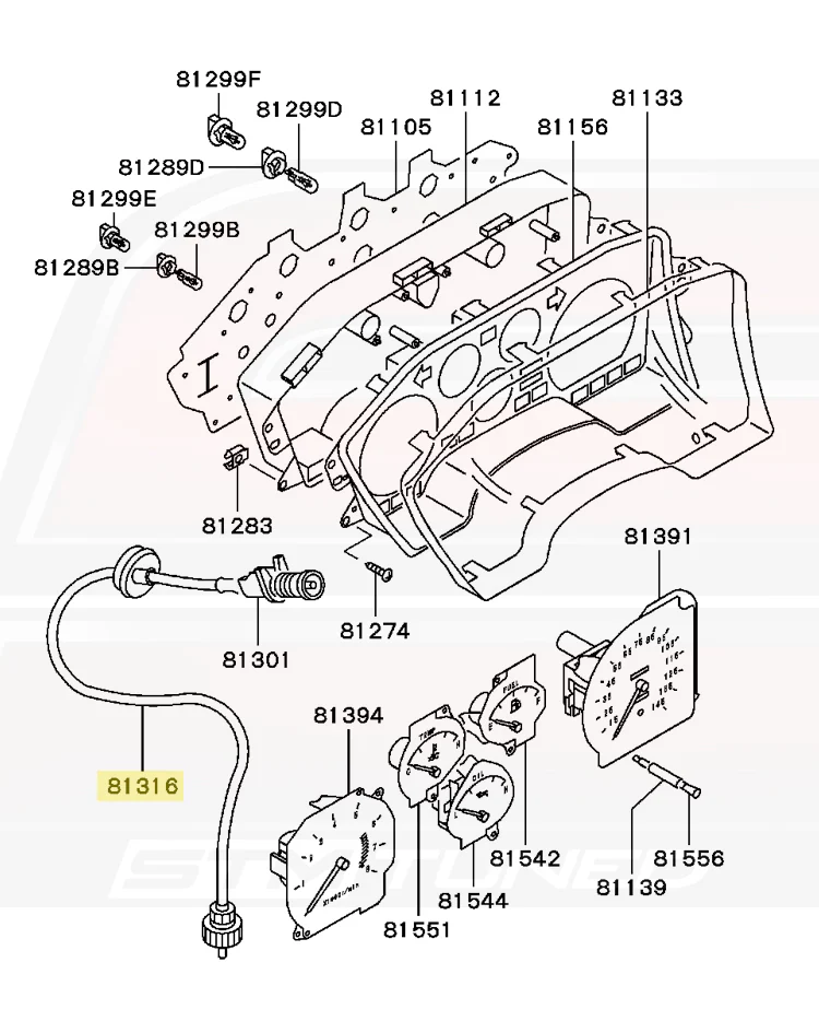 Mitsubishi OEM Speedometer Cable for 1G DSM (MB521556) - Image 4