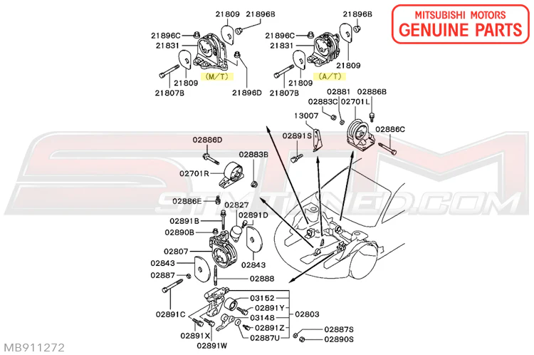 Mitsubishi Motor Mount - 2G DSM (Manual Transmission) - Image 6