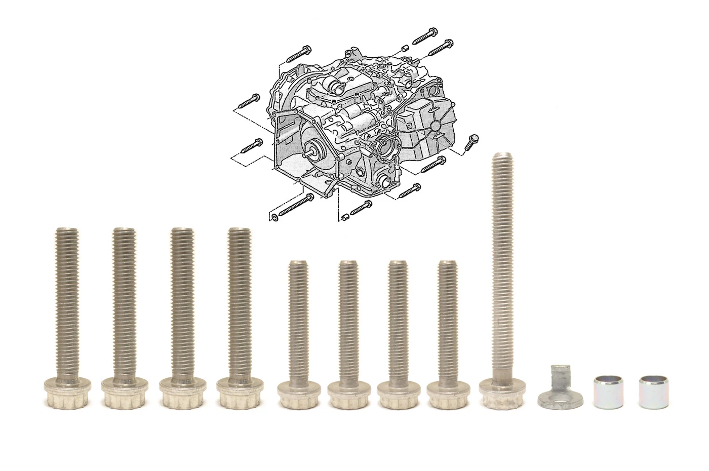 OEM Audi Aluminum Transmission Mounting Bolts for 17+R8 / Huracan